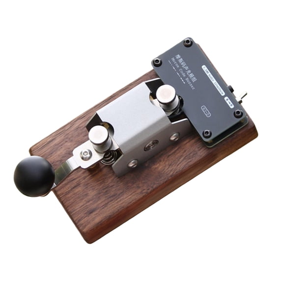 Retro Paddles Telegraph Key Make Of And Stainless Steel Feature Sound Light Module Morse Code Trainer