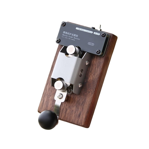 Retro Paddles Telegraph Key Make Of And Stainless Steel Feature Sound Light Module Morse Code Trainer