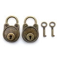 thumbnail image 1 of Retro Padlock Old-Fashioned Lock Notebook Luggage Antique Padlock with Key Suitcase Lock Decorative Lock, 1 of 10
