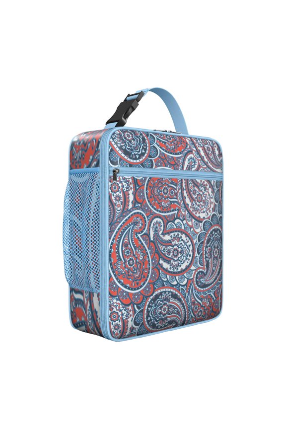 Retro Paisley Chic Vintage Pattern Boho Ethnic Floral Abstract Decorative Mandala Exotic Bohemian Rustic French Country Artistic Elegant Classic Insulated Bag