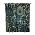 thumbnail image 1 of Retro Paisley Floral Curtain 72x84 Inches, Quick-Dry Polyester with Plastic Rings, Classic Boho Colorful Pattern for Bathrooms, 1 of 5