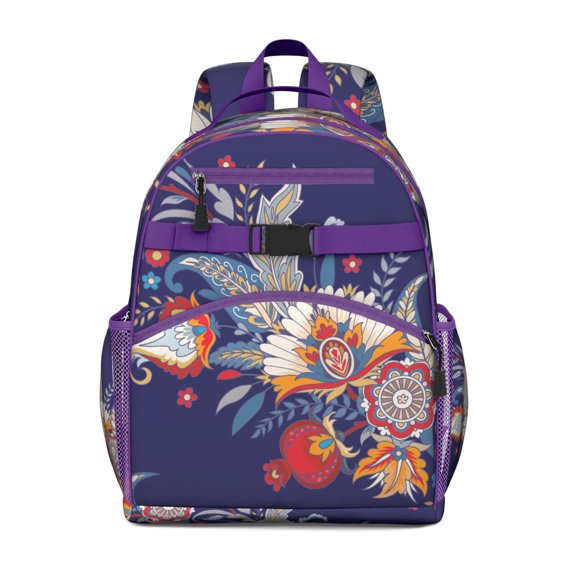 Retro Paisley Floral Daypack Waterproof & Durable for Students