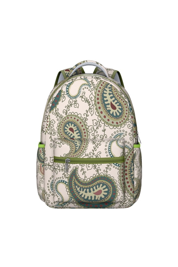 Retro Paisley Floral School Backpack for Students Comfortable and Durable Boho Vintage Floral Pattern Backpack with Abstract and Mandala Inspired Design