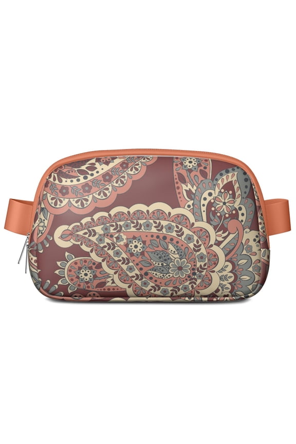 Retro Paisley Waist Bag – Floral Fanny Pack with Artistic Ethnic Design and Chic Bohemian Vibes