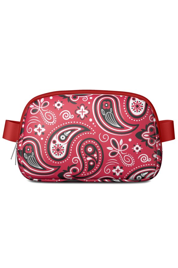 Retro Paisley Waist Bag – Floral Fanny Pack with Artistic Ethnic Design and Chic Bohemian Vibes