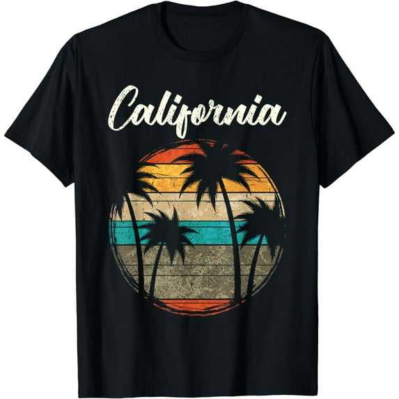 Retro Palm Trees California T-Shirt
