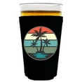thumbnail image 1 of Retro Palm Trees Pint Glass Coolie (Black), 1 of 3