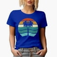 thumbnail image 1 of Retro Palm Trees, Summer, Beach Vacation, Royal Blue T-Shirt, Medium, 1 of 5