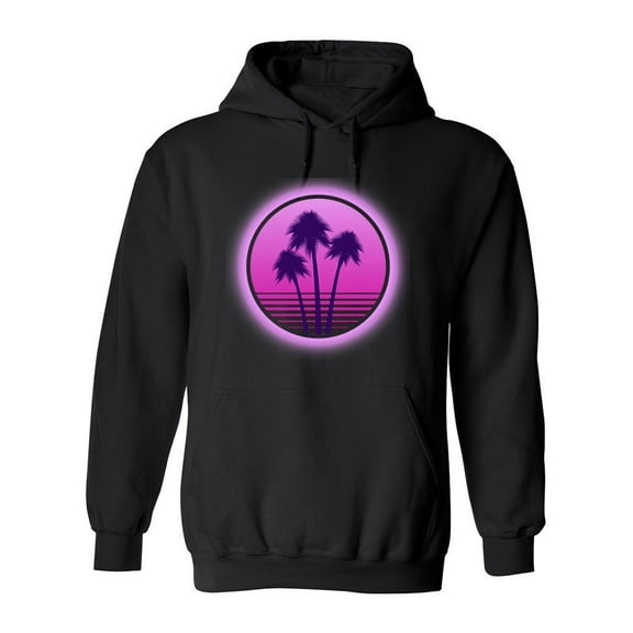 Retro Palms Hoodie Men -Image by Shutterstock, Male x-Large