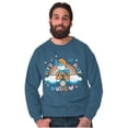 thumbnail image 1 of Retro Papa Smurf Lets Play Music Sweatshirt for Men or Women Brisco Brands 3X, 1 of 6