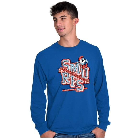 Retro Papa Smurf Little But So Great Long Sleeve TShirt Men Women Brisco Brands X