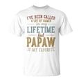 thumbnail image 1 of Retro Papaw Is My Favorite Name T-Shirt Funny Grandfather Gift Men's Graphic Tee Vintage Style Father's Day Top Comfort Fit White Cotton Apparel, 1 of 3