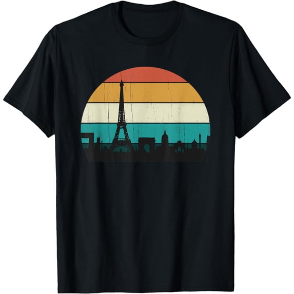 Retro Paris City Sunset French / France Lovers Travel Gift T-Shirt