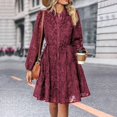 thumbnail image 1 of Retro Party Elegant Lace Long-Sleeved Dress, 1 of 5