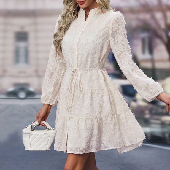 Retro Party Elegant Lace Long-Sleeved Dress