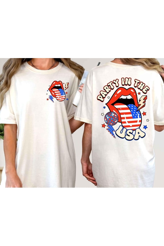 Retro Party In The Usa Shirt, Retro Boho Usa T-Shirt, American Girl Shirt, American Babe T-Shirt, Fourth Of July Shirt T-Shirt