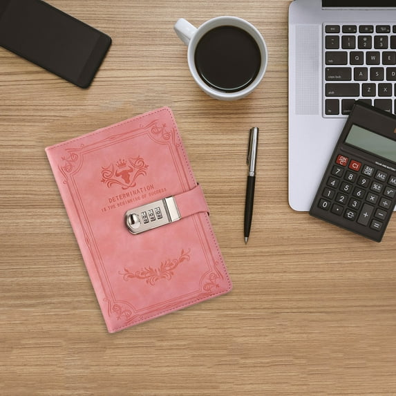 Retro Password Pad With Lock Diary B, Password Lock Notebook, Home and Kitchen, 1Pc Laptop, By Meiiso