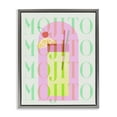 thumbnail image 1 of Retro Pastel Mojito Gray Framed Floater Canvas Wall Art, design by Lil' Rue, 1 of 10