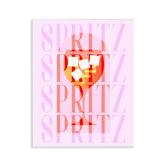 Retro Pastel Spritz Wall Plaque Art, design by Lil' Rue