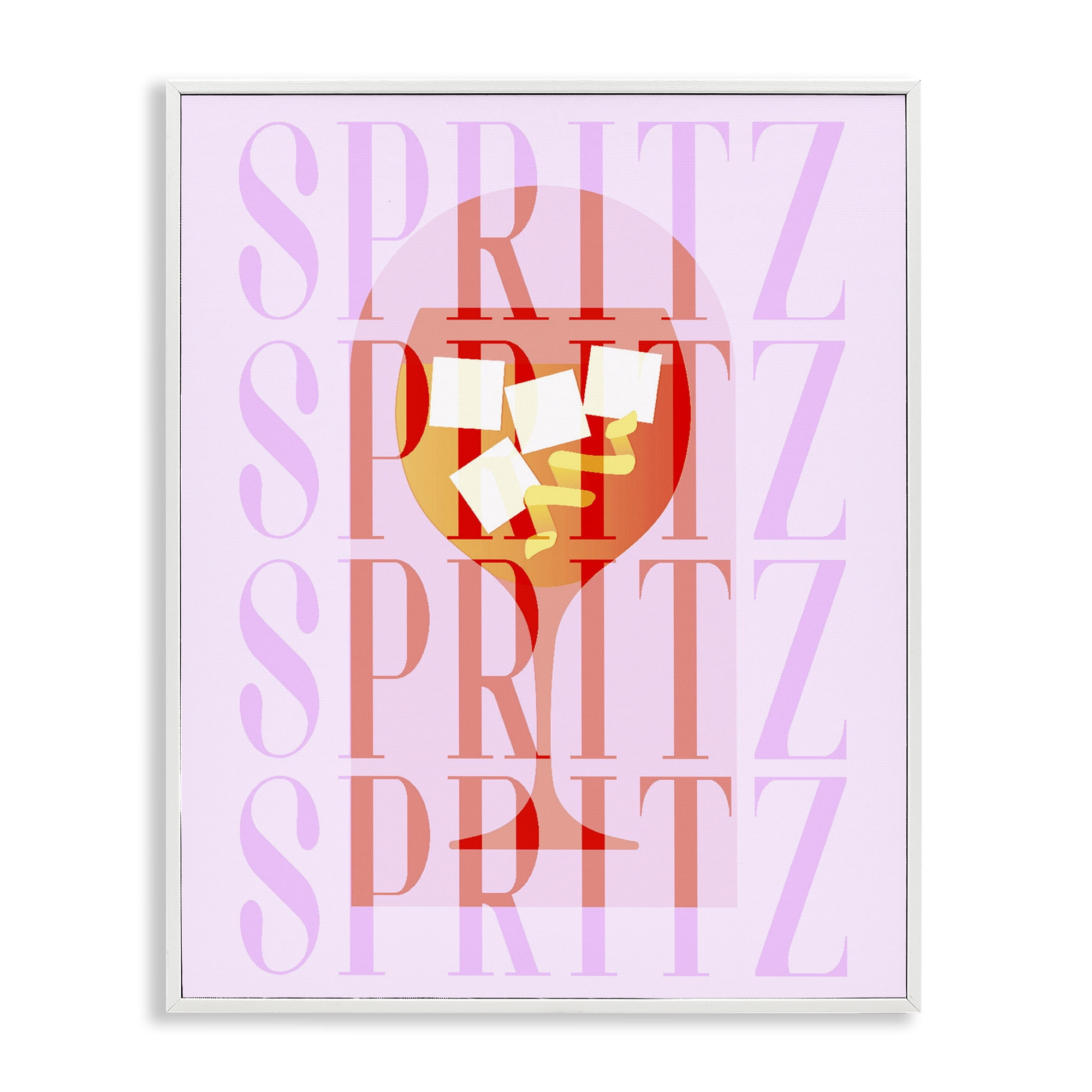 Retro Pastel Spritz White Framed Giclee Art, design by Lil' Rue