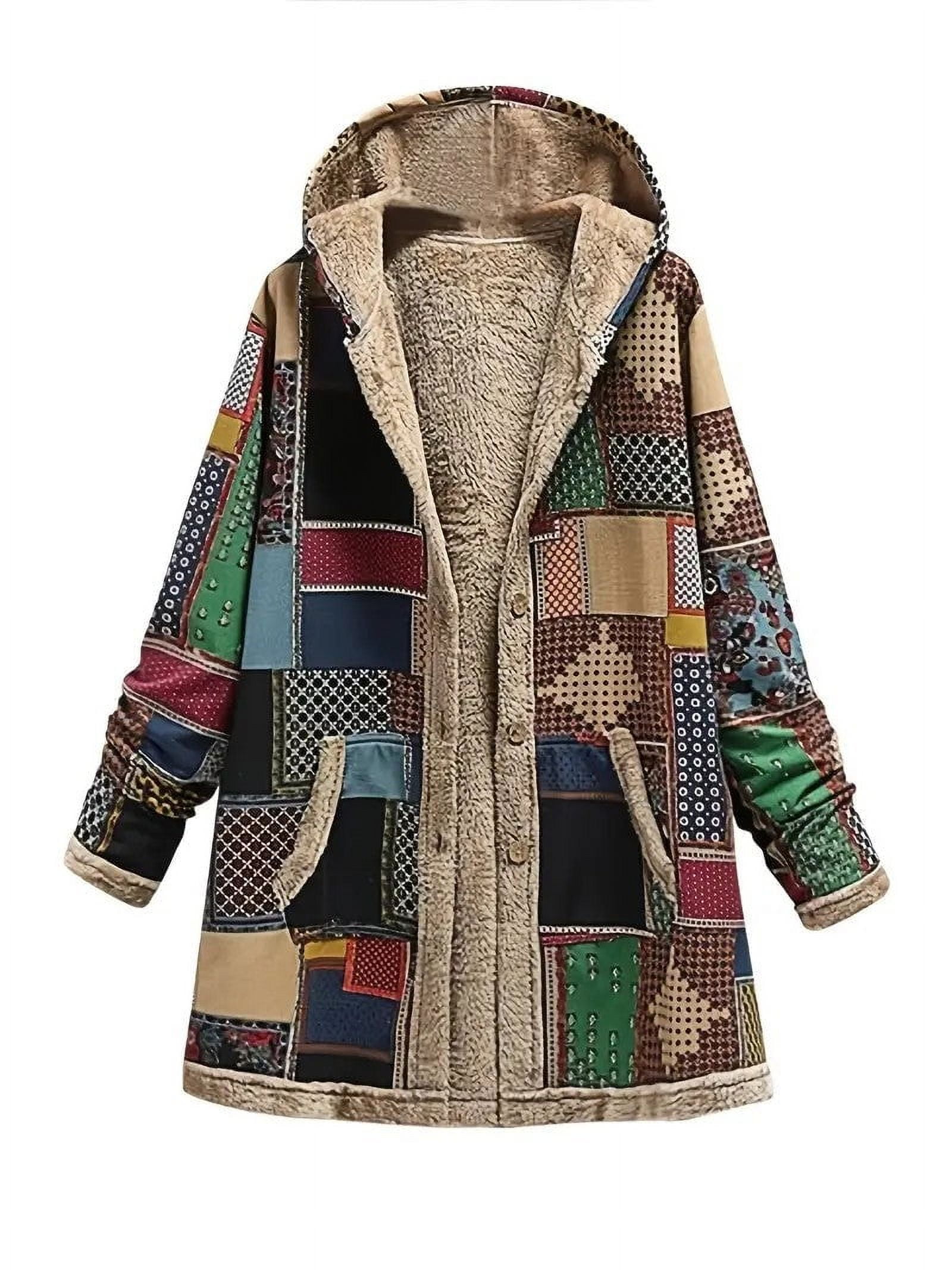 Patchwork hooded jacket outlet