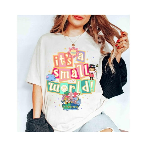 Retro Patel Fantasyland Park It's A Small World T-Shirt, Disney Dreams, Disneyland Family Matching Tee, WDW Vacation Shirt,White color,size M