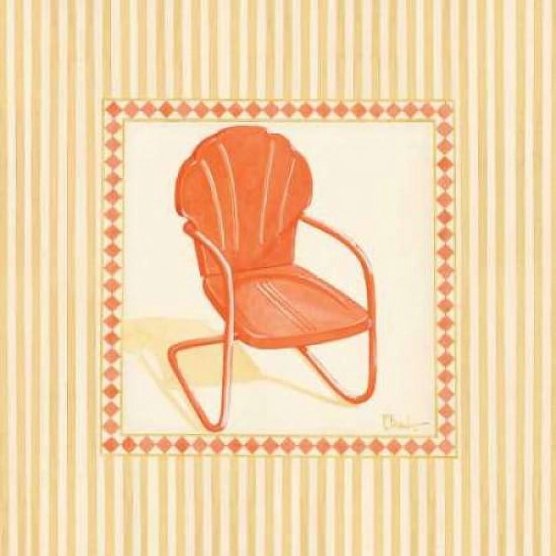 Retro Patio Chair I Canvas Art - Paul Brent (24 x 24)