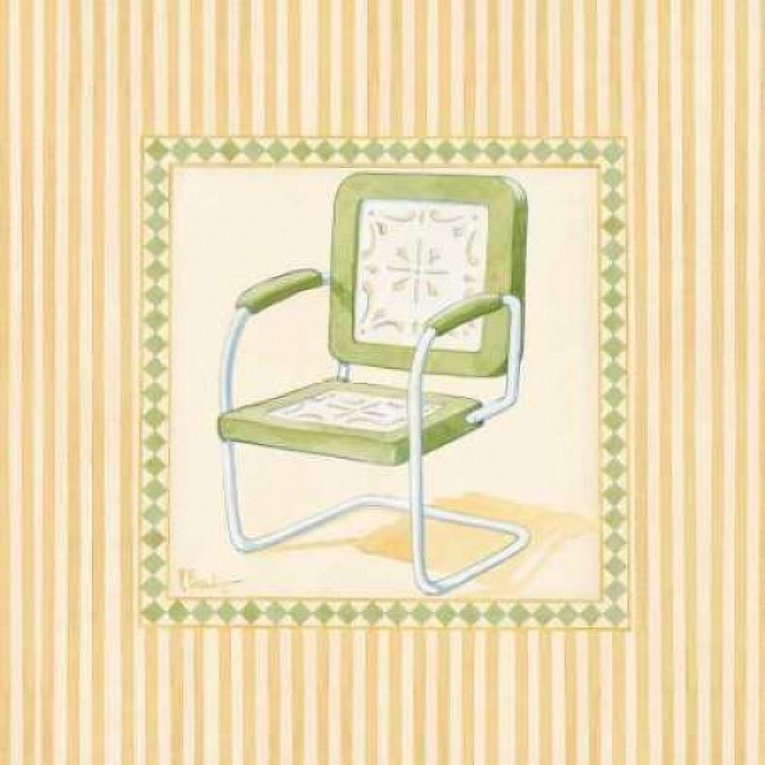 Retro Patio Chair II Canvas Art - Paul Brent (24 x 24)