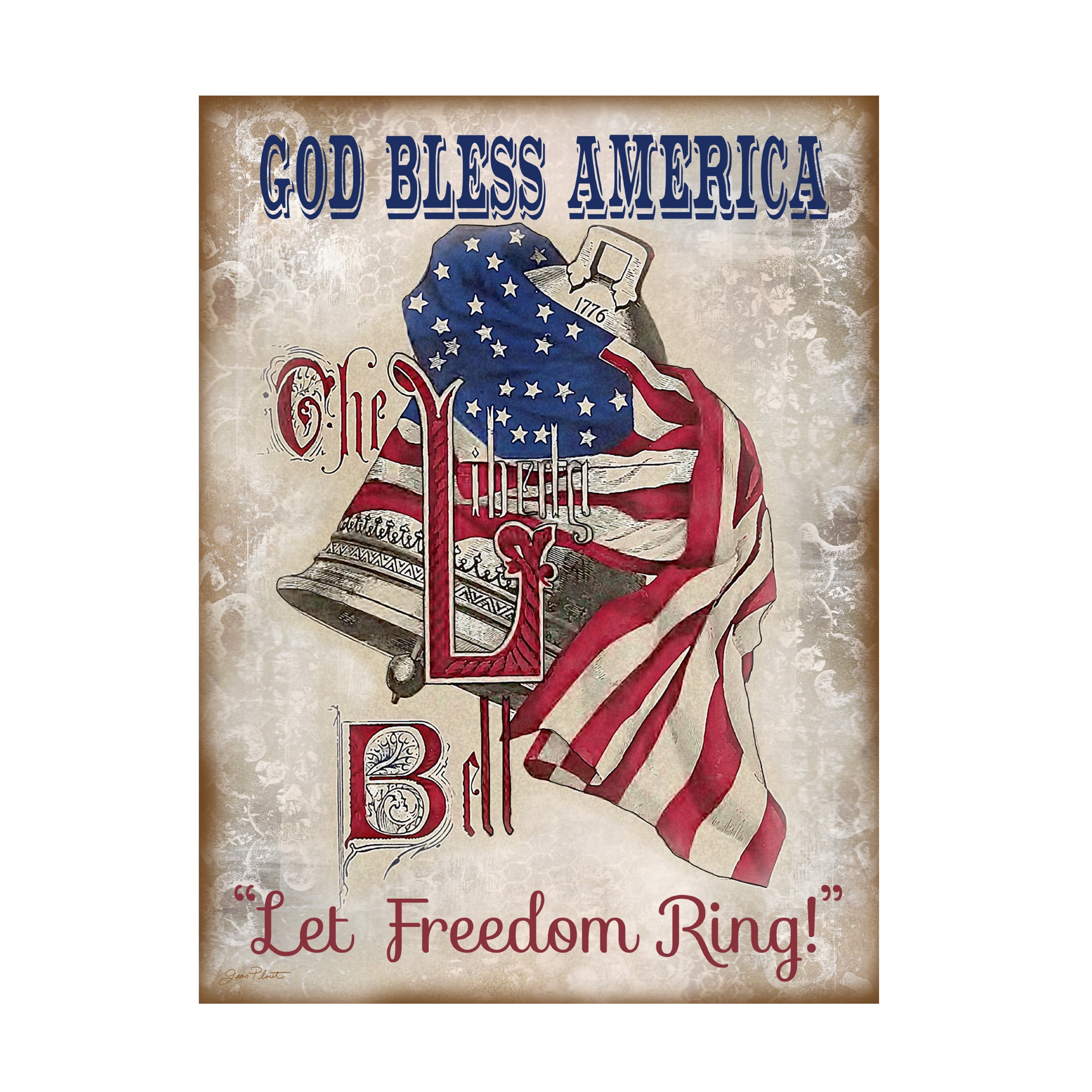 Retro Patriotic 1' Canvas Art by Jean Plout