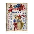 thumbnail image 1 of Retro Patriotic 3' Canvas Art by Jean Plout, 1 of 4