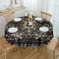 thumbnail image 1 of Retro Pattern Aqua Table Cloth Waterproof Wedding Holiday Tablecloth Coffee Table Decor Table Cover, 1 of 6