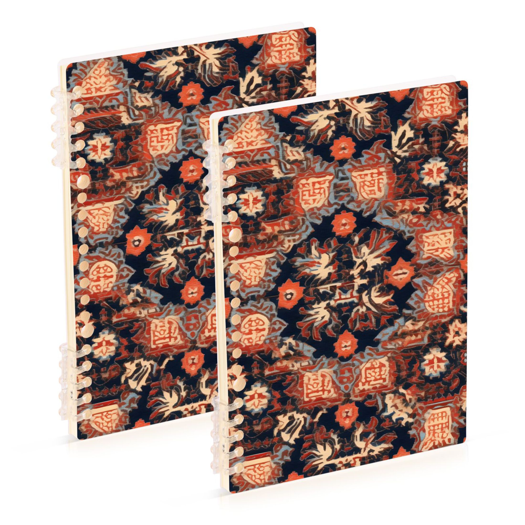 Rustic Notebook Page Retro Pattern Rustic Ring Binder Notebook Journey Note Diary College ...