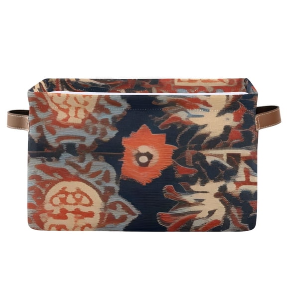 Retro Pattern Rustic Storage Bins Baskets With Handles Storage Box Clothes Organizer Organization Toys