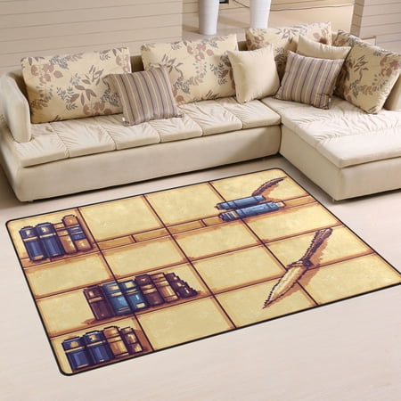 Retro Pattern Soft Polyester Area Rug 31''x20'', Non Slip, Memory Foam, Water Absorbent