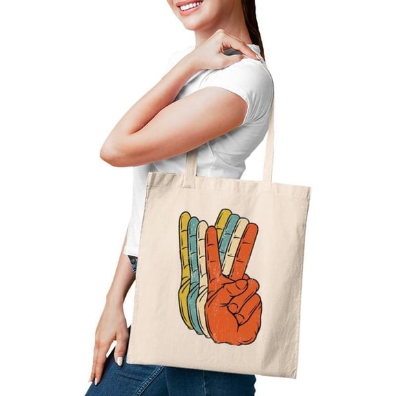 Retro Peace 60S 70S Hippie Gift Tote Bags