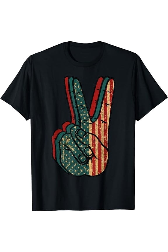 Retro Peace Vintage Shirt 60's 70's Hippie Gift T-Shirt