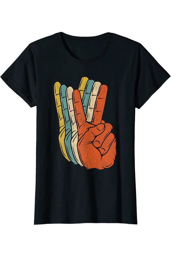 Retro Peace Vintage Shirt 60's 70's Hippie Gift T-Shirt