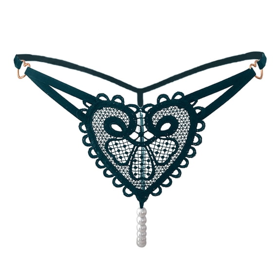 Retro Pearl Thong Women's Interesting Thin Panties Low Waist Beaded G String Thongs for Women plus Size