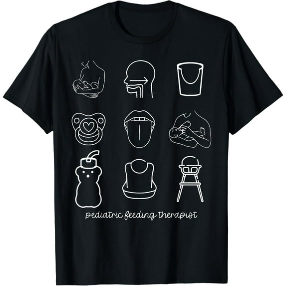 Retro Pediatrics Feeding Therapist Speech Pathologist SLP T-Shirt
