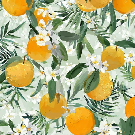 Retro Peel and Stick Wallpaper Citrus Floral Orange Fruits White Blossoms Wall Mural 23.6in x 9.8ft Self Adhesive Removable Wall Paper Renter Friendly Wallpaper for Nursery Bedroom Cabinets