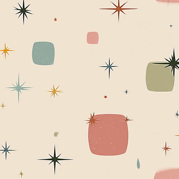Retro Peel and Stick Wallpaper Retro Geometric Stars Abstract Shapes Wall Mural 23.6in x 9.8ft Self Adhesive Removable Wall Paper Renter Friendly Wallpaper for Nursery Bedroom Cabinets