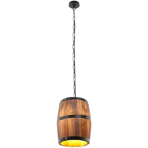 Retro Pendant Light,Wood Wine Barrel Fixture Hanging Decor,Rustic Unique Kitchen Bar Ceiling Lamp, Fashion Fixtures for Bar Cafe Home$$Tools & Hardware Other