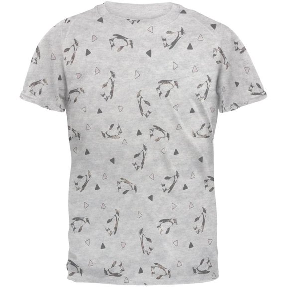 Retro Penguin Men's Soft T-Shirt White MD