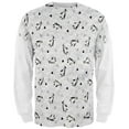 thumbnail image 1 of Retro Penguin Pattern All Over Mens Long Sleeve T Shirt White SM, 1 of 2