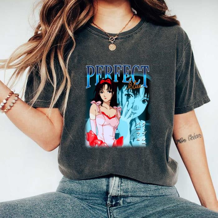 T-shirt Anime Mima Kirigoe (Perfect Blue) - Couleur Noire, Coton, Tailles S à 5XL, Neuf