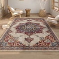 thumbnail image 1 of Retro Persian Red Carpet Ethnic Style Living Room High-end Luxury Rug Large Area Home ration Non-sli, 1 of 5