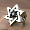 thumbnail image 1 of Retro Personality Fashion Domineering Six-pointed Star With Diamond Ring For Men, 1 of 6