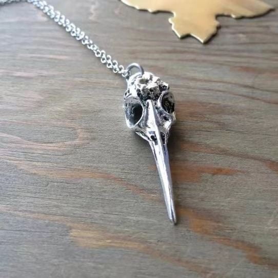 Retro Personalized Punk Skeleton Bird Head Pendant