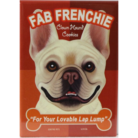 Retro Pets Fab Frenchie Fridge Magnet