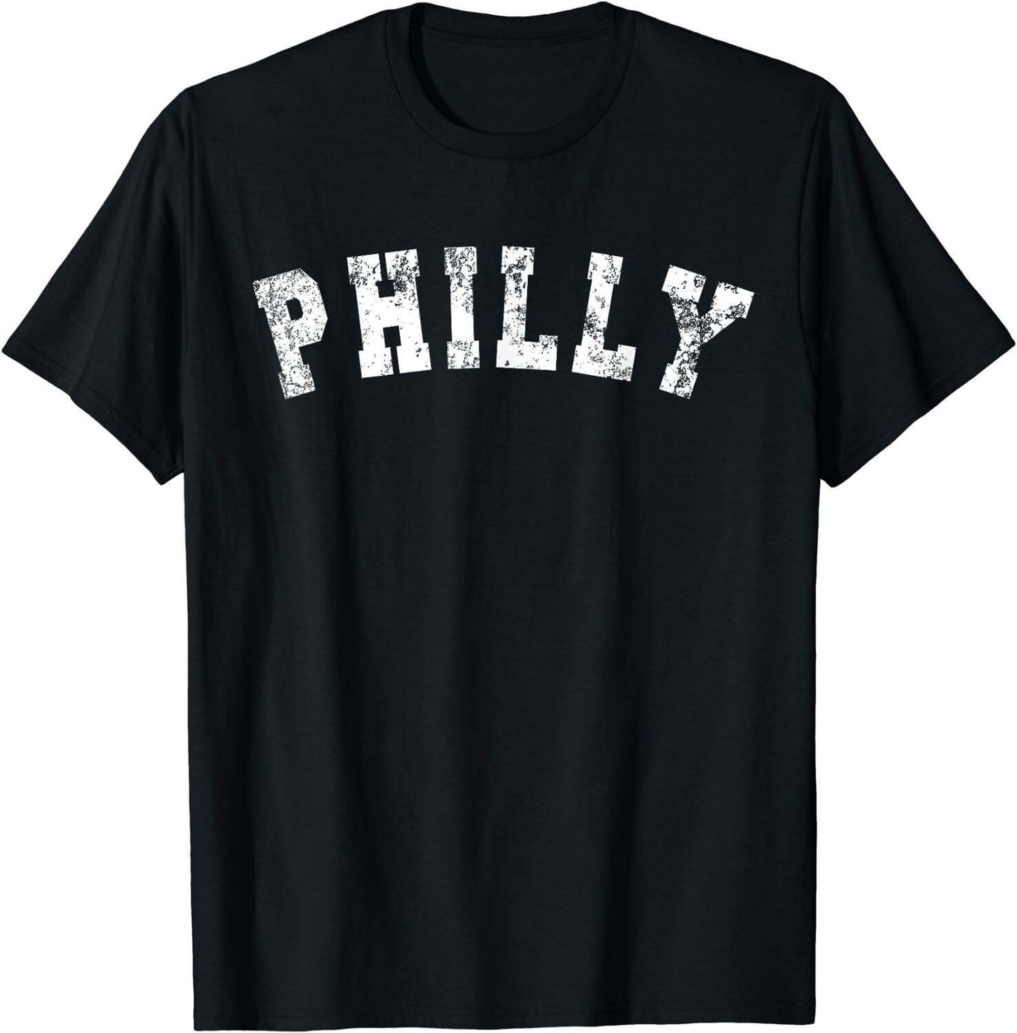 Retro Philly Pride: Vintage Black Tee with a Classic Twist - Walmart.com